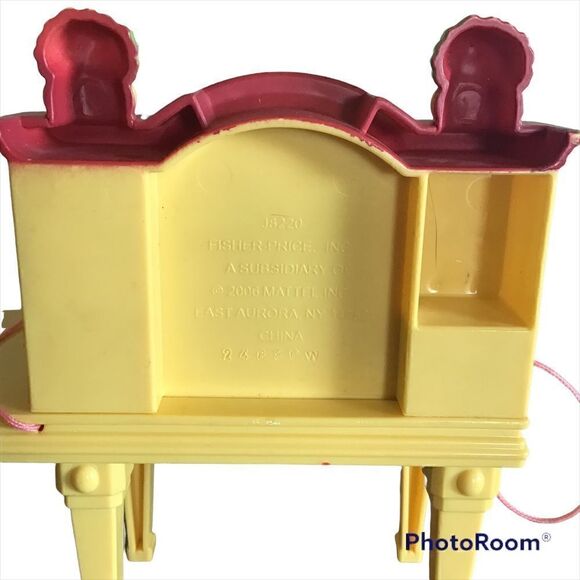 Fisher Price Loving Family Dollhouse Yellow Home Office Computer Desk 2006 - Picture 4 of 7